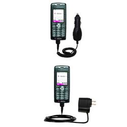 Gomadic Essential Kit for the Sony Ericsson T630 - includes Car and Wall Charger with Rapid Charge Technolog