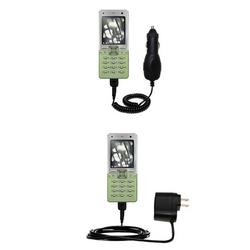 Gomadic Essential Kit for the Sony Ericsson T650i - includes Car and Wall Charger with Rapid Charge Technolo