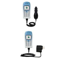 Gomadic Essential Kit for the Sony Ericsson T68ie - includes Car and Wall Charger with Rapid Charge Technolo