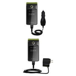 Gomadic Essential Kit for the Sony Ericsson TM506 - includes Car and Wall Charger with Rapid Charge Technolo