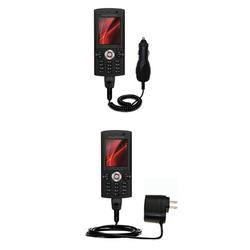 Gomadic Essential Kit for the Sony Ericsson V640i - includes Car and Wall Charger with Rapid Charge Technolo