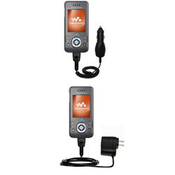 Gomadic Essential Kit for the Sony Ericsson W580c - includes Car and Wall Charger with Rapid Charge Technolo