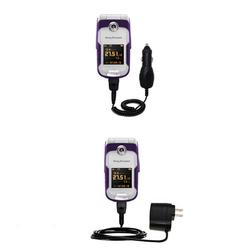 Gomadic Essential Kit for the Sony Ericsson W710i - includes Car and Wall Charger with Rapid Charge Technolo