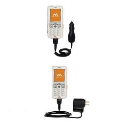 Gomadic Essential Kit for the Sony Ericsson W800 / W800i - includes Car and Wall Charger with Rapid Charge T