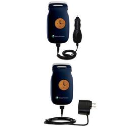 Gomadic Essential Kit for the Sony Ericsson Z200 - includes Car and Wall Charger with Rapid Charge Technolog
