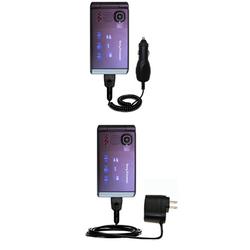 Gomadic Essential Kit for the Sony Ericsson w380a - includes Car and Wall Charger with Rapid Charge Technolo