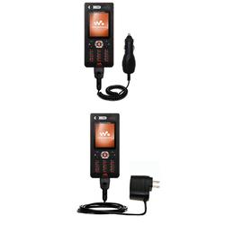 Gomadic Essential Kit for the Sony Ericsson w880i - includes Car and Wall Charger with Rapid Charge Technolo