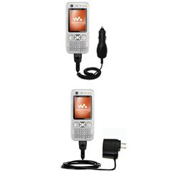 Gomadic Essential Kit for the Sony Ericsson w890c - includes Car and Wall Charger with Rapid Charge Technolo