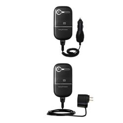 Gomadic Essential Kit for the Sony Ericsson z250a - includes Car and Wall Charger with Rapid Charge Technolo