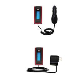 Gomadic Essential Kit for the iRiver T20 - includes Car and Wall Charger with Rapid Charge Technology - Gom