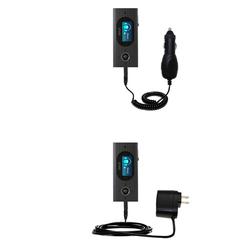 Gomadic Essential Kit for the iRiver T50 - includes Car and Wall Charger with Rapid Charge Technology - Gom