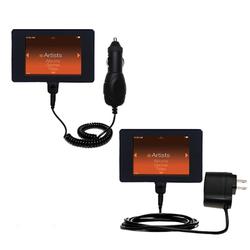 Gomadic Essential Kit for the iRiver U10 1GB - includes Car and Wall Charger with Rapid Charge Technology -