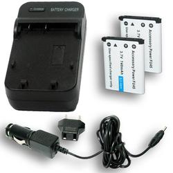 Accessory Power FUJI NP-45 Equivalent OEM BC-45 Charger 2-Pack & Battery Combo for Many FinePix Digital Cameras
