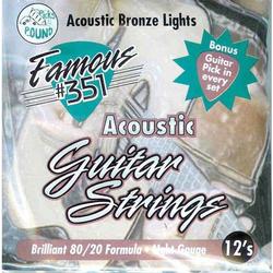 Famous #351 Strings Acoustic Guitar String Set ( Light Gauge )