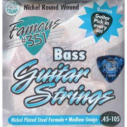Famous #351 Strings Bass Guitar String Set ( Medium Gauge )