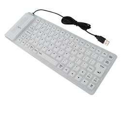 Eforcity Foldable USB Keyboard, White by Eforcity