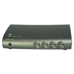 GE AV23294 A/V & Game Switcher - 4 x S-Video In, 1 x S-Video Out, 4 x Mini-phone Audio Line In, 1 x Mini-phone Audio Line Out