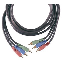 GE Component Video Cable - 3 x RCA - 3 x RCA - 6ft - Black