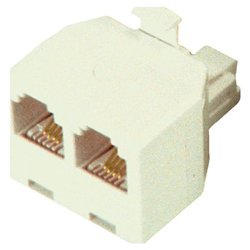 GE TL26104/96104 Duplex Wall Jack Adapter (Almond, 4-conductor)