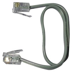 GE Telephone Line Cable - RJ-11 - RJ-11 - 8 - Gray