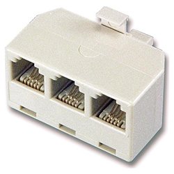 GE Triplex Adapter - 1 x RJ-11 Female to 3 x RJ-11 Female