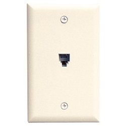 GE Wall Jack Phone Faceplate - Almond