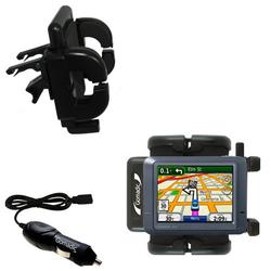 Gomadic Garmin Nuvi 265T Auto Vent Holder with Car Charger - Uses TipExchange