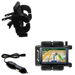 Gomadic Garmin Nuvi 265WT Auto Vent Holder with Car Charger - Uses TipExchange