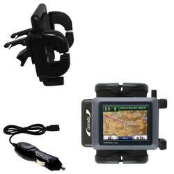 Gomadic Garmin Nuvi 500 Auto Vent Holder with Car Charger - Uses TipExchange