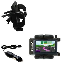 Gomadic Garmin Nuvi 755T Auto Vent Holder with Car Charger - Uses TipExchange