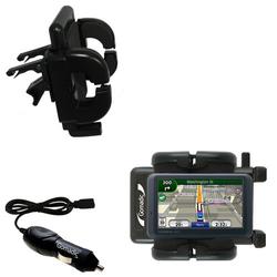 Gomadic Garmin Nuvi 765T Auto Vent Holder with Car Charger - Uses TipExchange