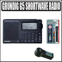 Grundig G5 AM/FM Shortwave SSB Single Side Band Portable Radio Plus Accessory Kit