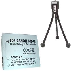 HQRP Replacement Battery NB-4L for Canon SD30, SD40, SD200, SD300, SD400, SD430, SD450 + Tripod