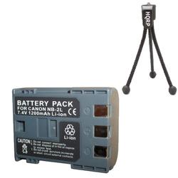 HQRP Replacement Battery for Canon Optura 30/40/50/60/400/500 Elura 40MC/50/60/65/70/80/85/90+Tripod