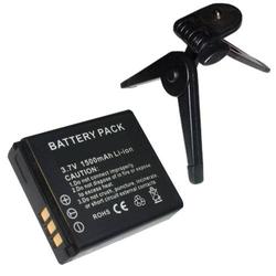 HQRP Replacement Battery for Ricoh Caplio GR Digital, GR Digital II, GX100, GX200 + Mini Tripod