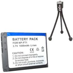 HQRP Replacement NPFT1 Battery for Sony DSC-T1, T5, T9, T10, T33, L1, M1 + Tripod