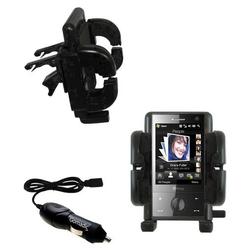 Gomadic HTC Diamond Auto Vent Holder with Car Charger - Uses TipExchange