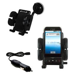 Gomadic HTC Dream Flexible Auto Windshield Holder with Car Charger - Uses TipExchange