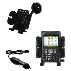 Gomadic HTC S640 Flexible Auto Windshield Holder with Car Charger - Uses TipExchange