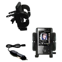 Gomadic HTC Touch Diamond Auto Vent Holder with Car Charger - Uses TipExchange