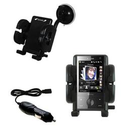 Gomadic HTC Touch Diamond Pro Flexible Auto Windshield Holder with Car Charger - Uses TipExchange