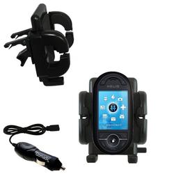 Gomadic Helio Ocean Auto Vent Holder with Car Charger - Uses TipExchange