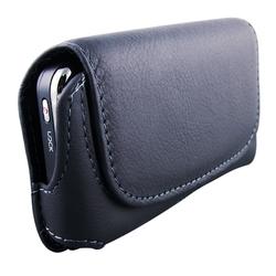 Eforcity Horizontal Leather Case for Samsung Instinct M800, Black - by Eforcity