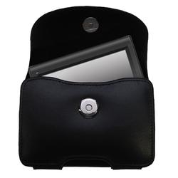 Gomadic Horizontal Leather Case with Belt Clip/Loop for the Amcor Navigation GPS 4500