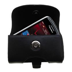 Gomadic Horizontal Leather Case with Belt Clip/Loop for the Blackberry 9500