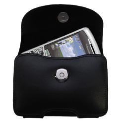Gomadic Horizontal Leather Case with Belt Clip/Loop for the Blackberry Curve