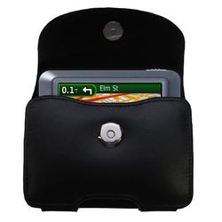Gomadic Horizontal Leather Case with Belt Clip/Loop for the Garmin Nuvi 265T
