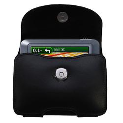 Gomadic Horizontal Leather Case with Belt Clip/Loop for the Garmin Nuvi 275T