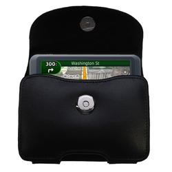 Gomadic Horizontal Leather Case with Belt Clip/Loop for the Garmin Nuvi 765T