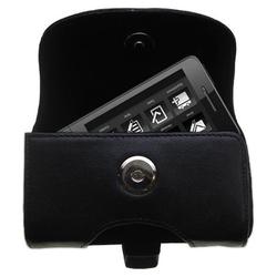 Gomadic Horizontal Leather Case with Belt Clip/Loop for the HTC FUSE